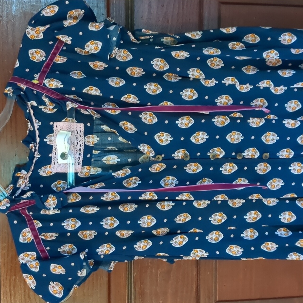 Anthropologie Floreat Wide Leg Block Print Jumpsuit - Picture 5 of 16